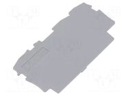 End/partition plate; grey WAGO
