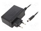 Power supply: switched-mode; mains,plug; 12VDC; 50W; Plug: EU; 85% MEAN WELL