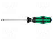 Screwdriver: standard; hex key,spherical; HEX 4mm WERA