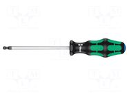 Screwdriver: standard; hex key,spherical; HEX 6mm WERA