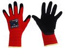 Protective gloves; Size: 11,XXL; red; polyester; Opty WONDER GRIP