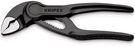 KNIPEX 87 00 100 BK Cobra® XS Pipe Wrench and Water Pump Pliers embossed, rough surface grey atramentized 100 mm (self-service card/blister)