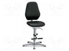 Chair; ESD; Seat dim: 460x440mm; 630÷890mm; black EUROSTAT GROUP