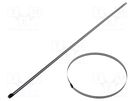 Cable tie; L: 450mm; W: 7mm; stainless steel AISI 304; 445N; black RAYCHEM RPG