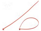 Cable tie; L: 390mm; W: 4.7mm; polyamide; 335N; red; Ømax: 110mm; T80L HELLERMANNTYTON