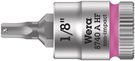 8740 A HF Zyklop bit socket with holding function, 1/4" drive, 1/8"x28.0, Wera