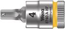 8740 A HF Zyklop bit socket with holding function, 1/4" drive, 4.0x28.0, Wera