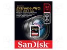 Memory card; Extreme Pro; SDHC; R: 300MB/s; W: 260MB/s; 32GB SANDISK