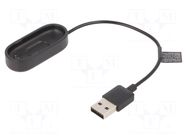 Cable: for smartwatch charging; Xiaomi; 0.2m; 1A; black AKYGA