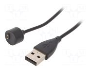 Cable: for smartwatch charging; Xiaomi; 0.5m; 1A; black AKYGA