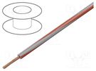 Wire; H05V-K,LgY; stranded; Cu; 1.5mm2; PVC; grey-red; 300V,500V BQ CABLE