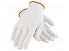 Protective gloves; ESD; M; Features: dissipative; polyamide; white ANTISTAT