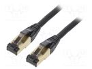 Patch cord; S/FTP; Cat 8; stranded; Cu; LSZH; black; 15m; 27AWG GEMBIRD