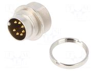 Connector: M16; socket; male; PIN: 7; 5A; 60V; soldering; straight LUMBERG