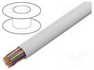 Wire; YTKSY; 21x2x0.5mm; telecommunication; solid; Cu; PVC; white BITNER