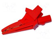 Crocodile clip; 20A; 1kV; red; max.16mm; Type: insulated SONEL