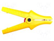 Crocodile clip; 32A; 11kV; yellow; max.43mm; Type: insulated SONEL
