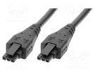 Cable; Micro-Fit 3.0; female; PIN: 2; Len: 0.5m; 8.5A; Colour: black MOLEX