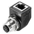 RJ45 plug adapter, IP67, Connection 1: RJ45 90&deg;, Connection 2: M12, Shielding: Yes Weidmuller