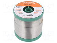 Tin; lead free; Sn99,3Cu0,7+NiGe; 0.7mm; 500g; reel; 2.5% STANNOL