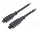 Cable; Nano-Fit; female; PIN: 2; Len: 0.5m; 8A; Insulation: PVC; 20AWG MOLEX