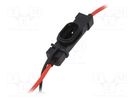 Fuse holder; 11mm; 10A; Leads: cables; -40÷85°C; 58V OPTIFUSE