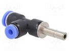 Plug-in distributor; T-tap splitter; -0.95÷15bar; BLUELINE; 6mm PNEUMAT