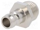 Quick connection coupling; connector pipe; max.15bar; -20÷200°C PNEUMAT