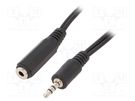 Cable; Jack 3.5mm 3pin socket,Jack 3.5mm 3pin plug; 5m; black GEMBIRD