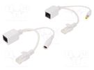 Passive PoE cable kit; PoE (PoE); white; Cablexpert GEMBIRD