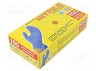Protective gloves; Size: 8,M; blue; nitryl; 100pcs. PG TOOLS