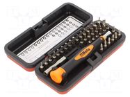 37pcs; Kit: screwdriver bits; Screwdriver: universal-set BETA