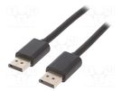 Cable; DisplayPort 1.2; DisplayPort plug,both sides; 1.8m; black QOLTEC