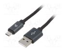 Cable; USB 2.0; USB A plug,USB B micro plug; gold-plated; 1.8m GEMBIRD