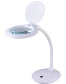 Magnifying desk lamp 230Vac 6W  Ø100mm glass, 5 diopters, SMD LED