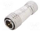Plug; SA20; male; PIN: 2; IP67; 8÷12mm; 25A; soldering; for cable WEIPU