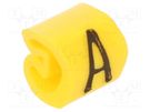 Markers; Marking: A; 1.3÷3mm; PVC; yellow; -30÷80°C; leaded; CLI C WEIDMÜLLER