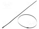 Cable tie; L: 360mm; W: 4.6mm; stainless steel AISI 304; 445N; wave RAYCHEM RPG