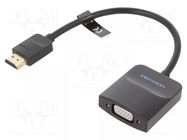Converter; D-Sub 15pin HD socket,HDMI plug; HDMI 1.4; 0.15m VENTION