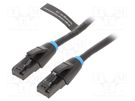 Patch cord; U/UTP; 6; OFC; PVC; black; 15m; RJ45 plug,both sides VENTION