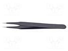 Tweezers; Blade tip shape: sharp; Tweezers len: 110mm; ESD BERNSTEIN