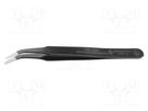 Tweezers; Blade tip shape: flat; Tweezers len: 120mm; ESD BERNSTEIN