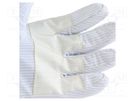 Protective gloves; ESD; one size; Features: dissipative; white ANTISTAT