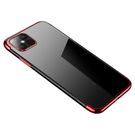 Clear Color case TPU gel cover with a metallic frame for Samsung Galaxy A13 5G red, Hurtel