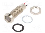 Indicator: LED; recessed; red; 24÷28VDC; Ø8.1mm; IP67; connectors MARL