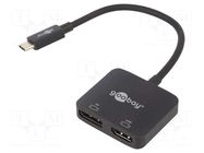 Adapter; DisplayPort 1.4,HDCP 2.2,HDMI 2.1; 0.12m; black GOOBAY