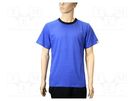 T-shirt; ESD; men's,XS; cotton,polyester,carbon fiber; blue EUROSTAT GROUP