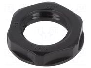 Nut; PG9; polyamide; black; Thread: PG; -20÷90°C BM GROUP