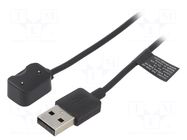 Cable: for smartwatch charging; Xiaomi; 1m; 1A; black AKYGA