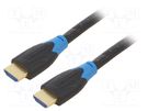 Cable; HDMI 2.0; HDMI plug,both sides; PVC; 0.5m; black; 30AWG VENTION